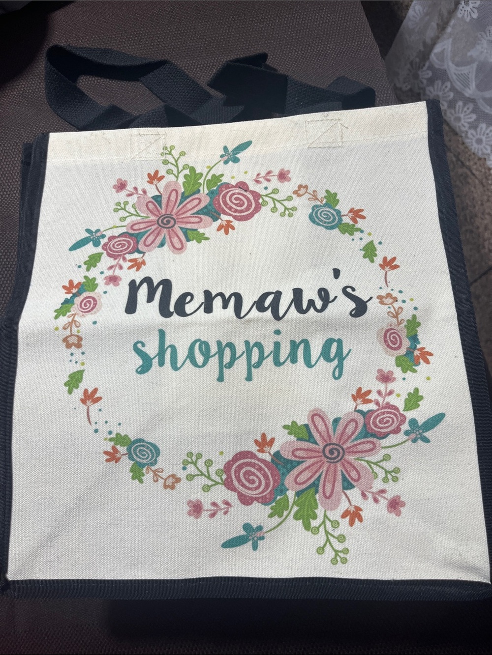 😻5for$15😻Memaw’s Shopping canvas Tote NIB